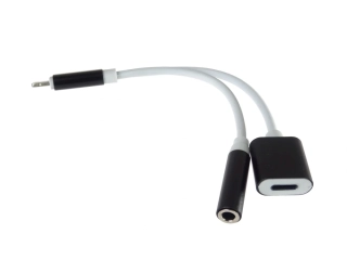 PremiumCord Adapter Lightning na 3,5mm jack audio + Lightning chargingPremiumCord Adapter Lightning na 3,5mm jack audio + Lightning charging