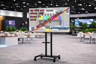 Pronájem - set; 98" LED televize 248 cm 4K ULTRA HD s pojízdným stojanem na velké TV