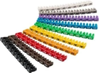 Goobay Označovací klipy na kabel do průměru 4-6mm, 10x10ks, čísla