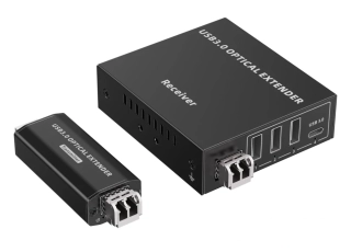 PremiumCord USB 3.2 5Gbps Super-speed 4-portový 150m Multi-mode optický extender