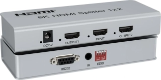 PremiumCord HDMI 2.1 splitter 1-2 porty, 8K@60Hz, 4K@120Hz, 1080p, HDR, downscaler