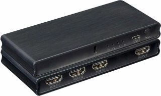 PremiumCord 4K@60Hz HDMI switch 3:1 plastový s dálkovým ovladačem