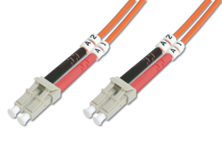 DIGITUS Fiber Optic Patch Cord, LC/LC Multimode 50/125 µ, Duplex Length 15m