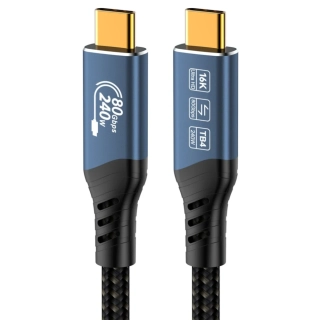 PremiumCord USB4™ Version2.0 80Gbps 16K@60Hz 240W Thunderbolt 5 kabel 1,2m