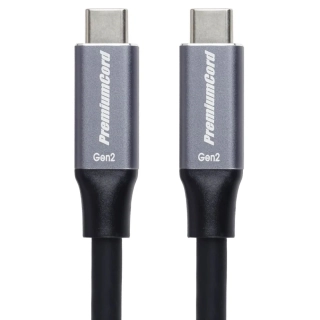 PremiumCord USB-C kabel ( USB 3.2 GEN 2, 5A, 100W, 10Gbit/s ) černý 5m