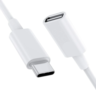 PremiumCord USB-C Prodlužovací kabel (USB 3.2 generation 1), C/male - C/female, bílý, 2m