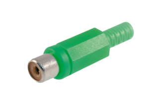 Konektor RCA Cinch F zelený