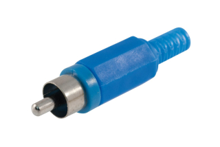 Konektor RCA Cinch M modrý