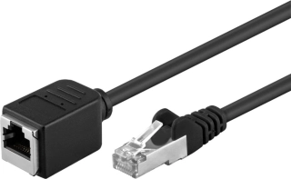 PremiumCord Prodlužovací Patch kabel F/UTP RJ45-RJ45 M/F 0,5m