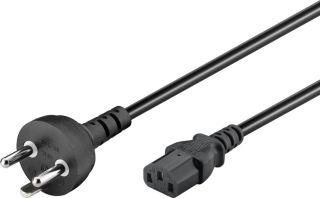 PremiumCord Kabel síťový 230V k počítači 2m se zástrčkou pro Dánsko