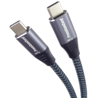 PremiumCord Kabel USB 3.2 Gen 1 USB-C male - USB-C male, bavlněný oplet, 20cm