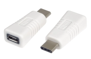PremiumCord Adaptér USB-C konektor male - micro USB 2.0/female, OTG, bílá