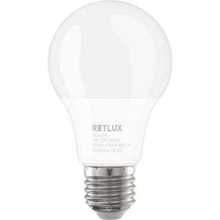 RLL 404 A60 E27 bulb 9W CW RETLUX