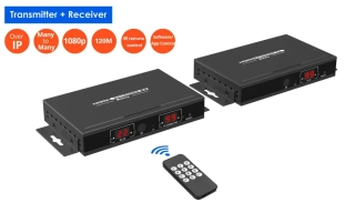PremiumCord HDMI 1080p matrix IP extender na 120m přes LAN, over Ethernet