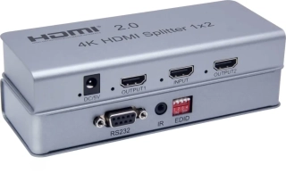 PremiumCord HDMI 2.0 splitter 1-2 porty, 4K x 2K/60Hz, FULL HD, 3D, repeater v setu