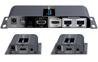 PremiumCord HDMI 1-2 splitter+extender po CAT6/6a/7, FULL HD, 3D