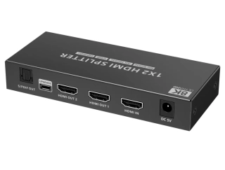 PremiumCord HDMI 2.1 splitter 1-2 porty, 8K@60hz, 4K@120Hz, 1080p, HDR+, downscaler