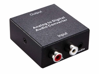 Převodník z analogového signálu 2xCINCH na digitální SPDIF a optický Toslink