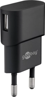 goobay Napájecí a nabíjecí adaptér 230V na USB, max.1A, černý