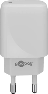 goobay Napájecí a nabíjecí adaptér 230V na USB-C PD GaN Fast Charger Nano 20W, bílý
