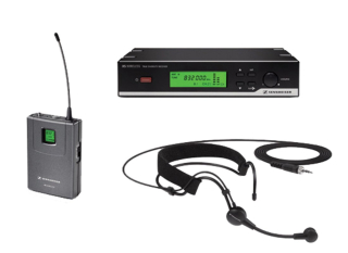 Pronájem - Sennheiser XSw 52B/SKM 65 (sada, Bezdrátový mikrofon hlavový a ruční)