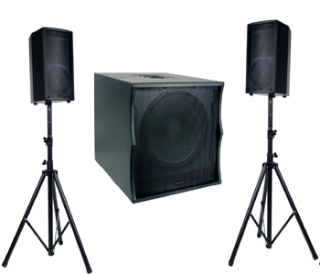 Pronájem - American Audio TRI PACK II (Audio set, 750W, 2+1 repro aktivní)
